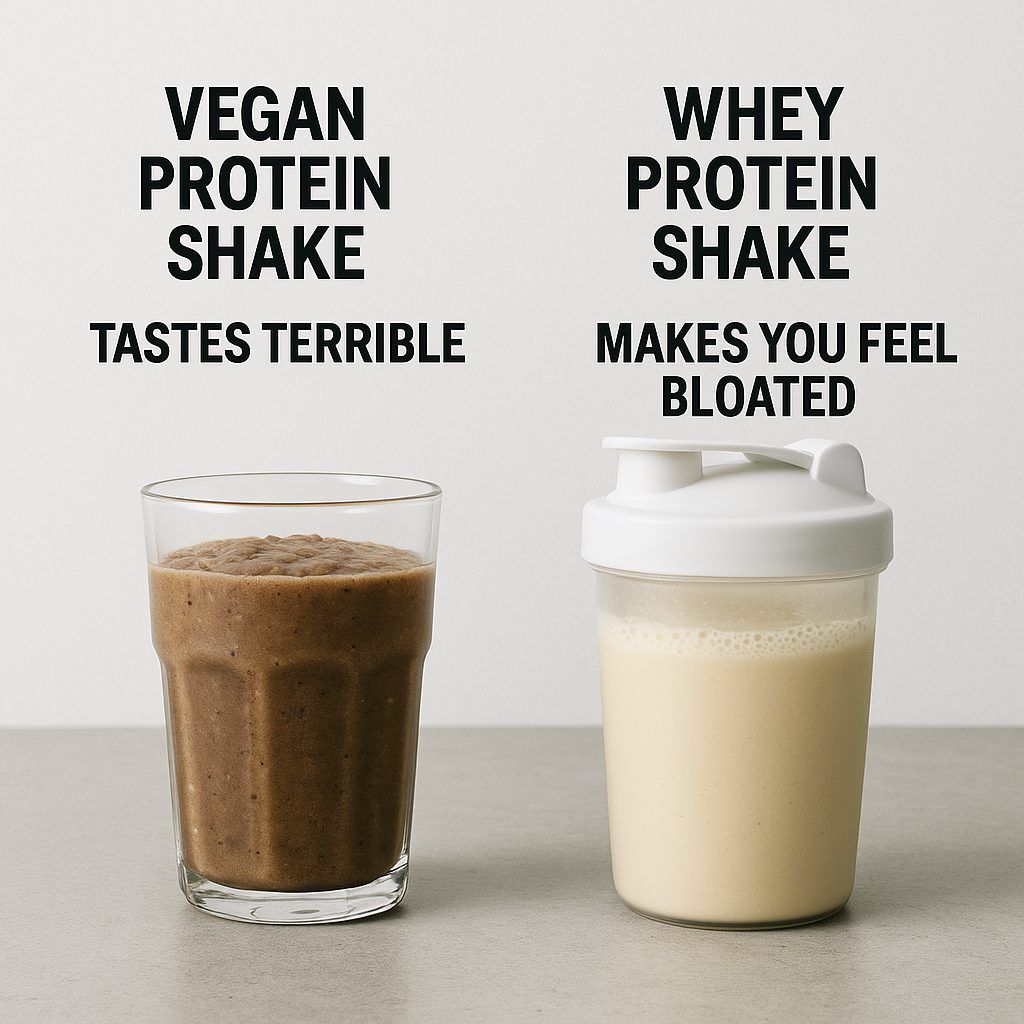 Vegan shake vs whey shake